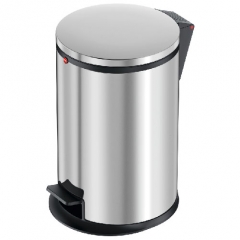 BASURERO ACERO INOX. CON TAPA Y PEDAL 4LT.